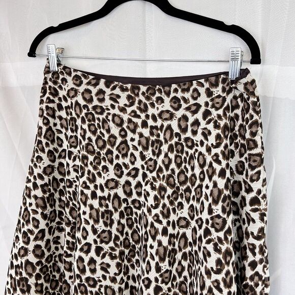 vintage 90s Larry Levine cheetah print chiffon midi skirt sz 10 rockstar indie - Picture 7 of 10